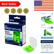 Protechs NRR 33 Foam Ear Plugs, 10 Pairs - Ultimate Noise Cancelling Protection