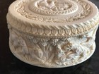 Antique Elephant / Tiger / Lion hunt motif Jewelry Box, Hand Carved, India — photo 2