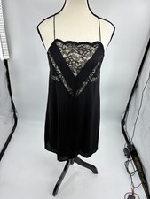 Express Dress Womens XS Black Lace Trim Slip Cami Mini Dress Sexy Party Lined