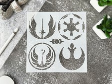 Large Custom Cut Stencil PF-74 Star Wars Symbols 3.5 Inch 10x10 Inch Stencil