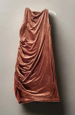 calvin klein brown velvet dress Tatiana Velvet One-Shoulder Maxi Dress Bronze
