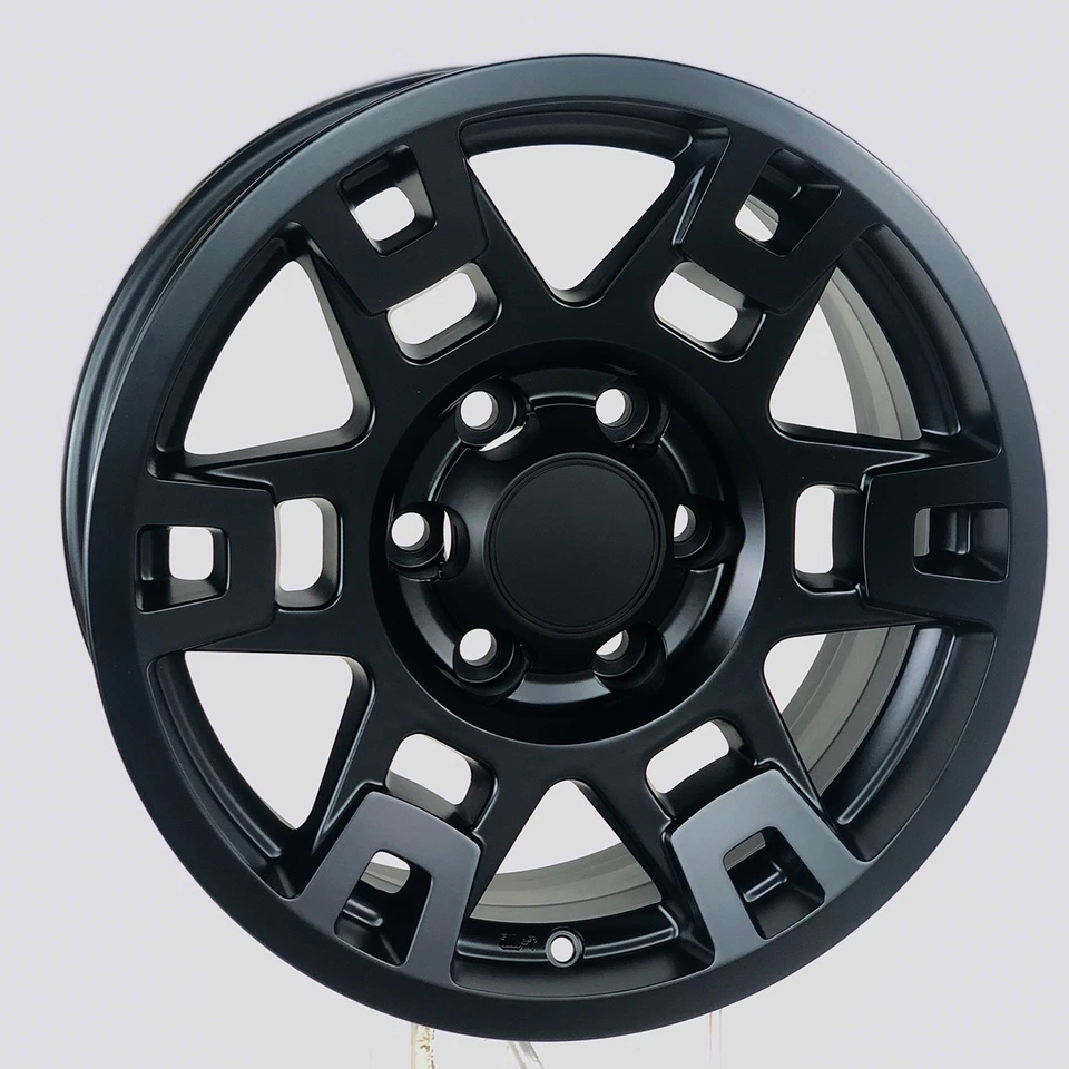 Toyota 4Runner Tacoma TRD Style 17" Satin Black Wheels Toyo AT3 255/70R17 Tires - Image 3 of 4