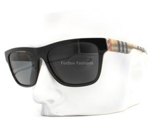 Burberry Sunglasses Polished Black on Vintage Check B 4293 3806/87 with Case
