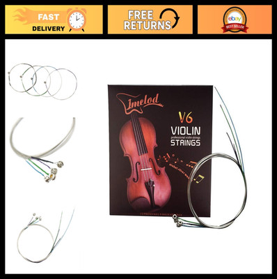 Universal Violin Strings Set (G-D-A-E) - Steel Core, Nickel-Silver Wound, Fiddle