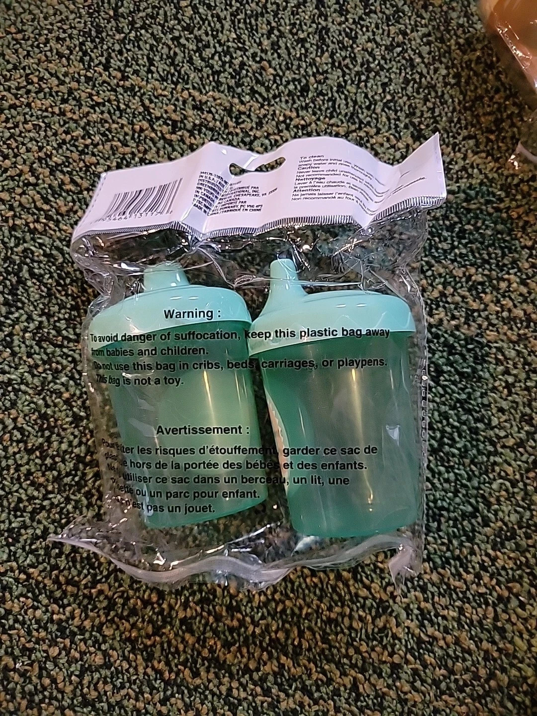 Sippy Cup 2 Pack Spill Proof Tumbler Water Milk Bottle BPA-F