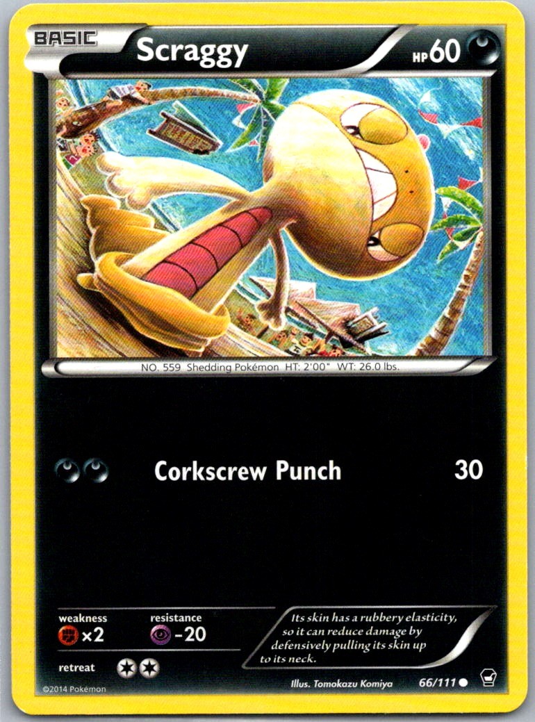 Scraggy 66/111 XY - Furious Fists Common Normal NM