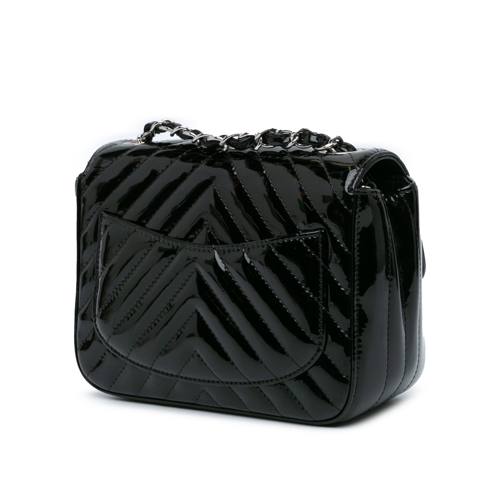 Authenticated Chanel Mini Square Classic Chevron … - image 2