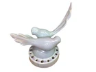 VTG. Royal Haeger Two Birds with Blue & Pinkish Purple Glaze Flower Frog Unique