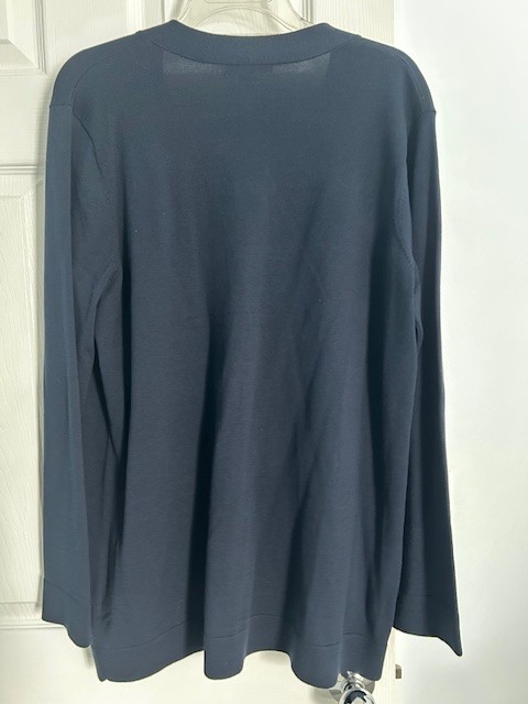 Pendleton Navy Button Up Mid Length Cardigan Silk… - image 2