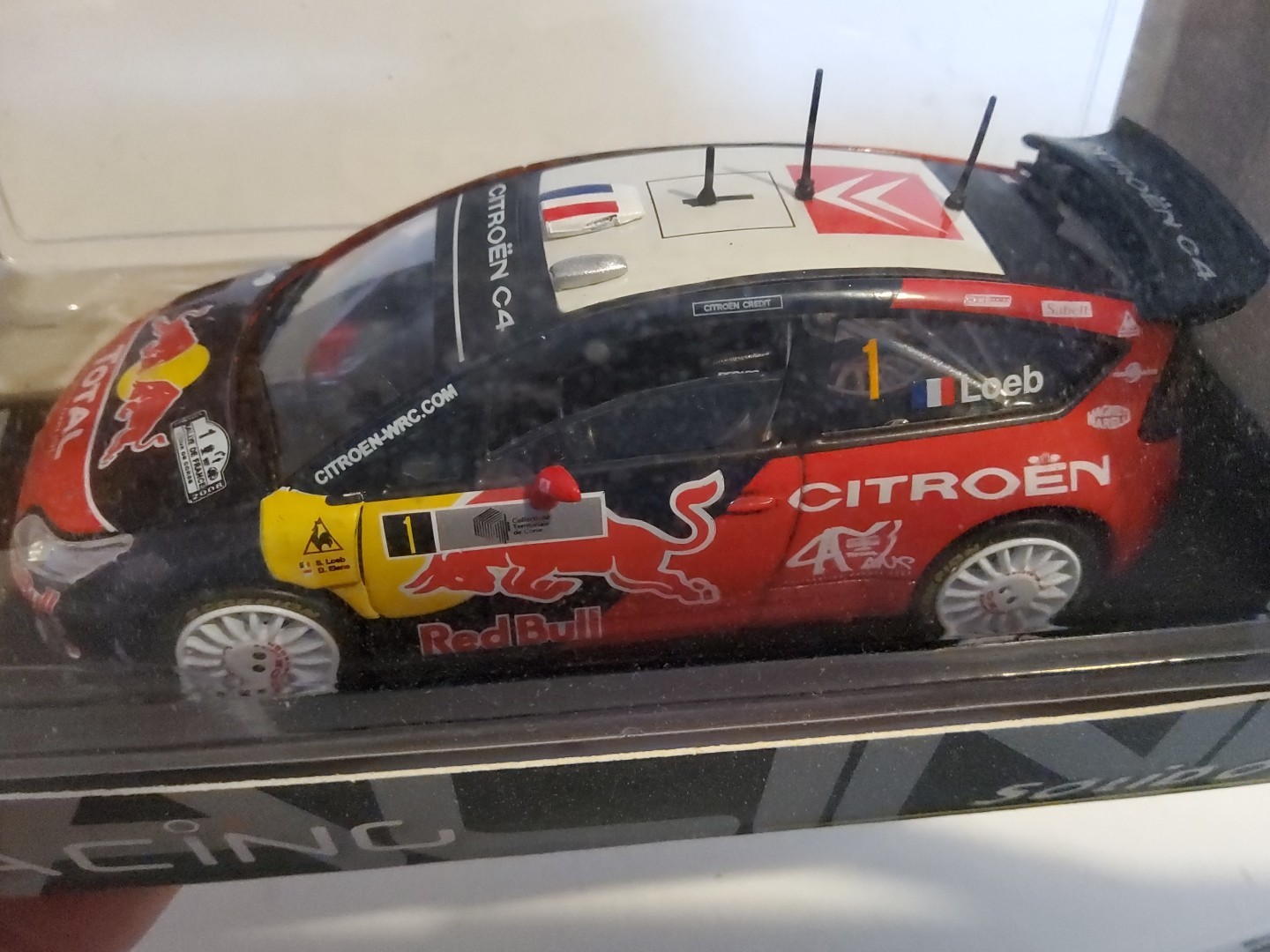 1/43 CITROEN C4 WRC 2008 RALLY CORSICA  RED BULL, SEBASTIAN LOEB, SOLIDO