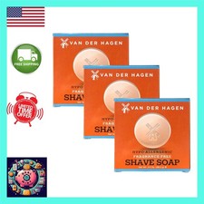 Pack Of 3 Van Der Hagen Mens Luxury Scented Shave Soap Sulfate Free Paraben Free