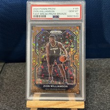 2020-21 Prizm Zion Williamson Fast Break Bronze /20 PSA 10 GEM MINT SSP #03/20