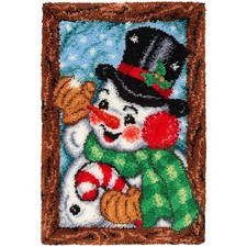 Herrschners  Old World Snowman Latch Hook Kit