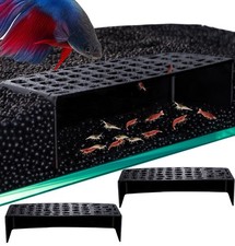 HERPDEN 2Pcs Shrimp Hide Cave, Fits Cherry and Similar Sizes, Black