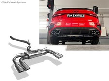  Edelstahl Komplettanlage ab OPF Audi S3 Limousine 8Y je 2x106x71mm