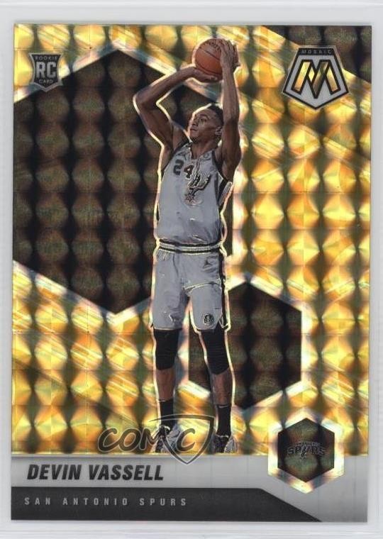 2020-21 Panini Mosaic Rookie Reactive Yellow Prizm Devin Vassell #221 14qm