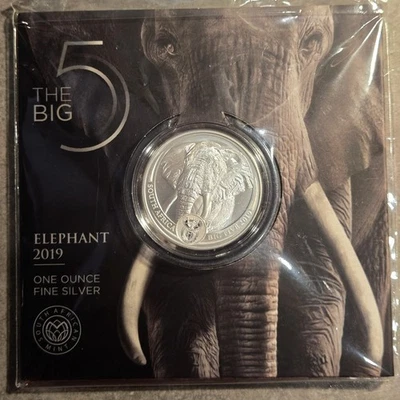 Afrique du Sud - ONCE Big Five Elephant 2019 Argent .999 31.1g - Photo 1/2