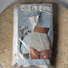 Sears Brief Panties Size 8 White 3-Pack Acetate Tricot Full Brief USA NEW OPEN