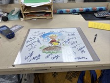 1978 World Series New York Yankees Multi Signed 16x20 Peanuts Reggie Jackson