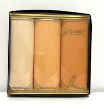 LEHNER Made In Switzerland Vintage Handkerchiefs Box of 3