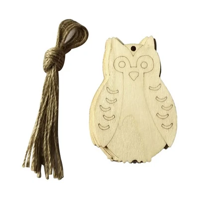 10pcs owl hölzerne Anhänger Walltür Home Party Hanging Ornament - Bild 1 von 4