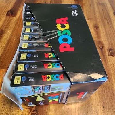 uni-ball POSCA PC-5M Water-Based Paint Markers 1.8-2.5mm (10 Packs of 8) ~ READ