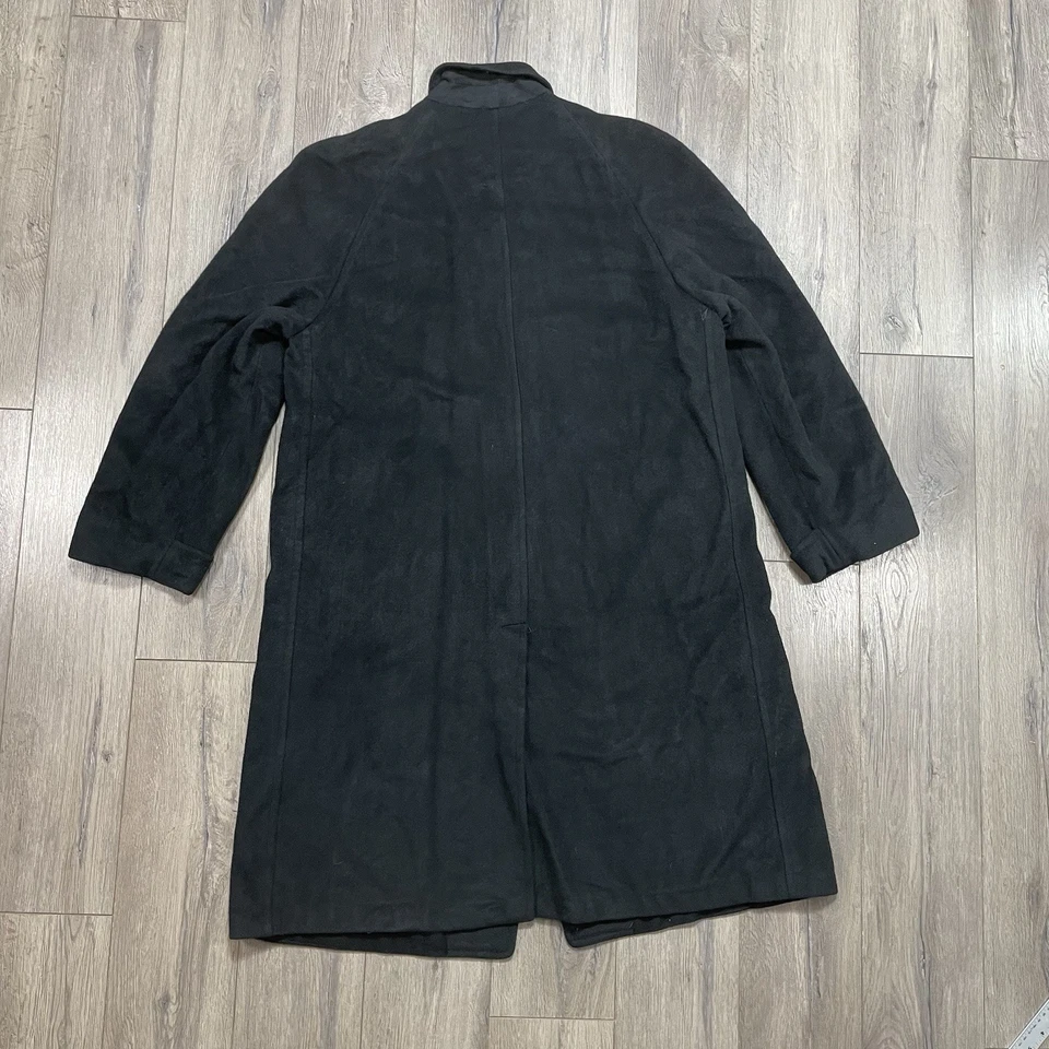 Abrigo trompetista Hart Schaffner Marx negro 100 % cachemir plateado para hombre talla XL Foto 2 de 4