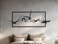 Large 35" Metal Wall Art, Beautiful Wall Sculpture, Modern Home Decor