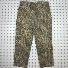 Vintage Mossy Oak Grassland Camo Cargo Pants Sz Large Wide Leg Y2K 34-38x32