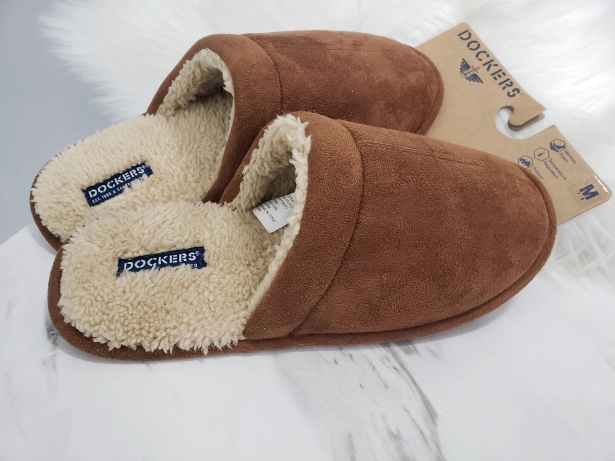 NWT Dark Tan Dockers Slippers DOCKERS Moccasin Suede Slippers for Men for sale | eBay main image 3