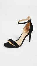 $130 MICHAEL KORS Womens Harper Suede Ankle Strap Dress Sandals Black NIB