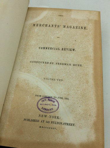 HUNT'S MERCHANTS' MAGAZINE Vol 10 (Jan-June 1844) - Papal States - America - Foto 2 di 5