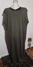 Old Navy Army Green Long Dress with Side Slits ~ Sz XXL Petite ~ NWT