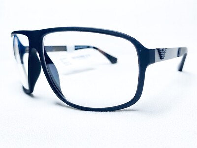 NEW Emporio Armani EA4029 5063/1W Mens Black Rectangle Sunglasses Frames  64/13