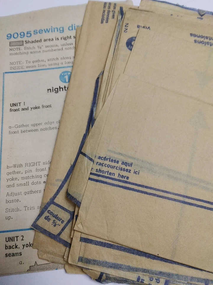 Nightgown Sleep Set Pajamas Girls 14 Simplicity 9095 Sewing Pattern Cut VTG - Image 4 of 4