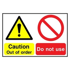 Caution Out of Order Sign or Sticker | LOCK0015