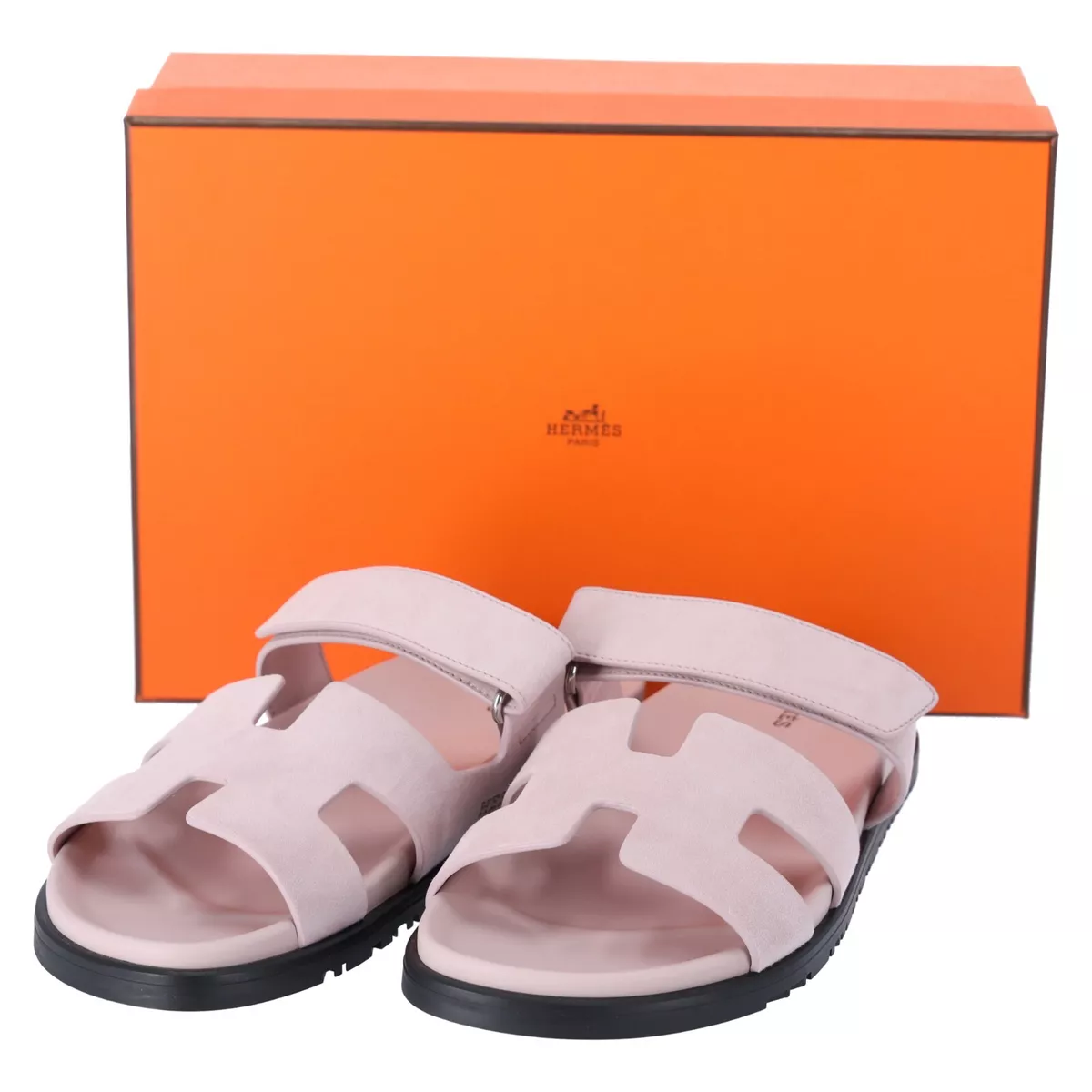 Hermes slippers pink sales
