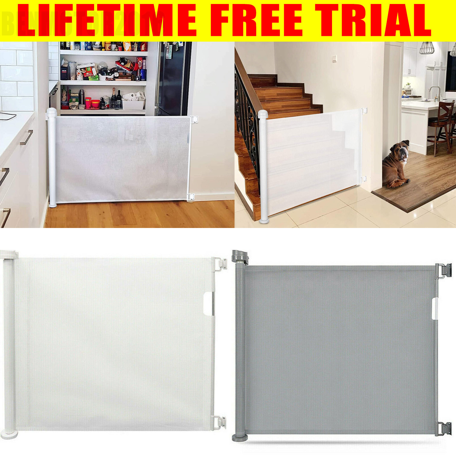 Retractable Pet Dog Gate Safety Guard Baby Toddler Stair Gate Isolation