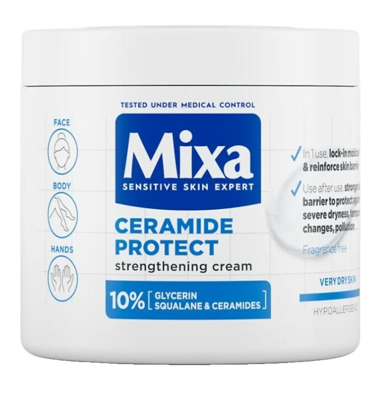 MIXA Ceramide Protect regenerating body cream for sensitive skin , 400ml