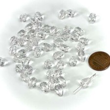 Czech Glass Pear Shaped FP Beads 9x7mm Crystal clear Tear Drops 50 pieces J439