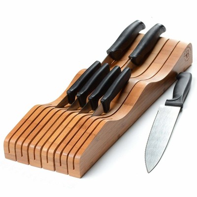 Bambüsi By Belmint 100% Bamboo In-Drawer Knife Block ✦ Holds 10-15 Knives (Depending On Knife Size) (784672819251)