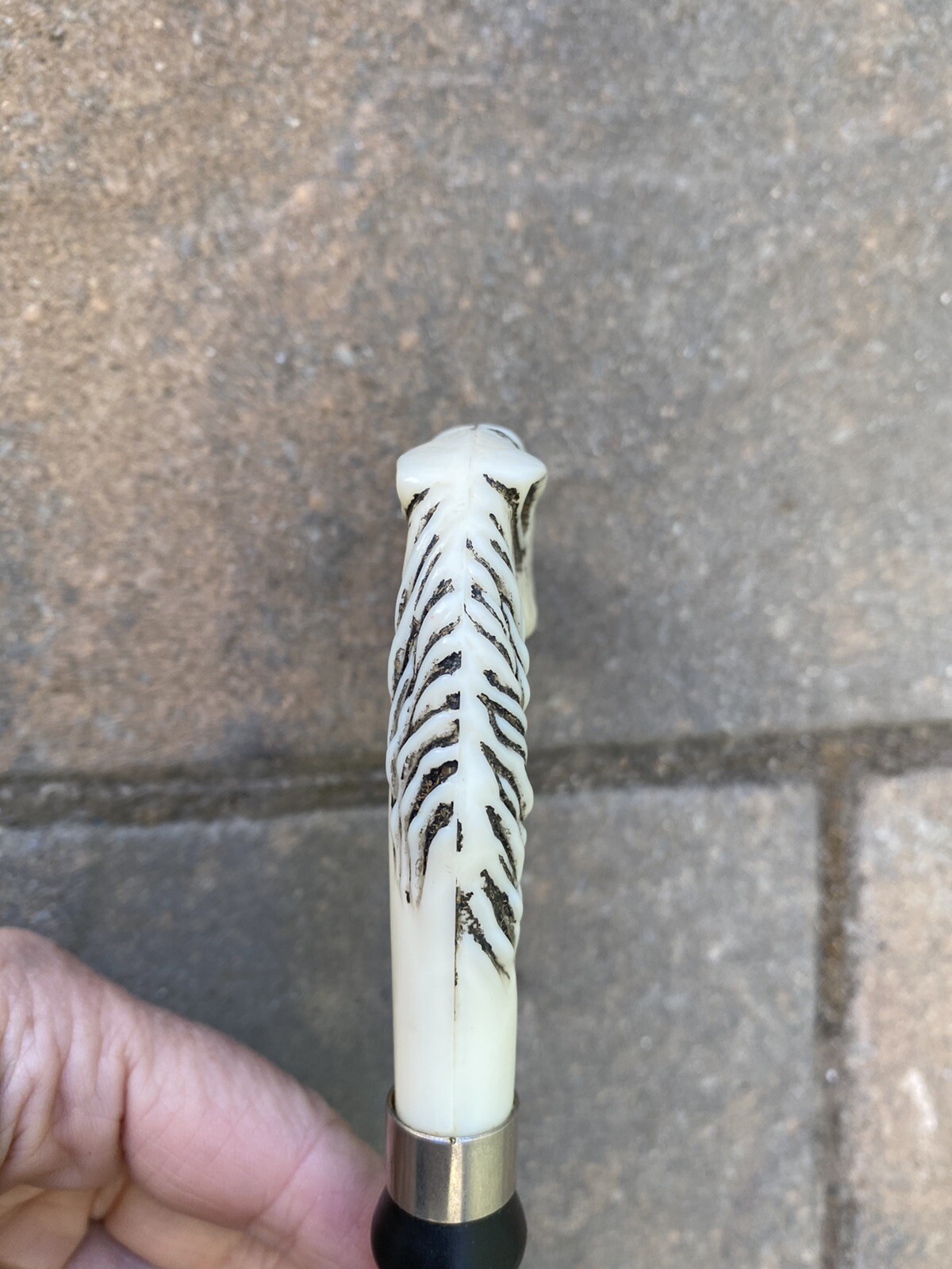 Vintage Bamboo Look Shoe Horn with Horse Head 21” Gem