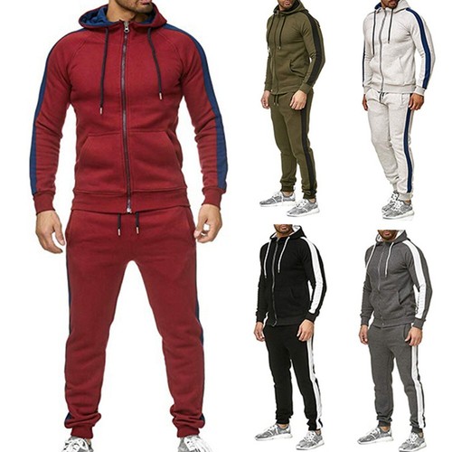 Color Matching Hoodie Sweatshirt Pants 