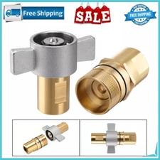 1 Inch NPT Wet Line Wing Nut Hydraulic Quick Disconnect Coupler / Coupling Set