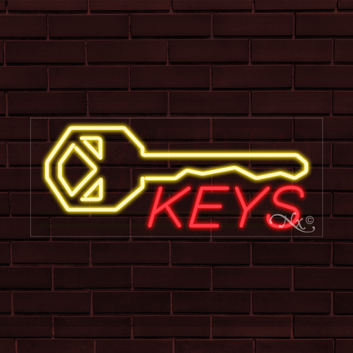 BRANDNEU "SCHLÜSSEL" mit LOGO 30x12X1 ZOLL LED FLEX INNEN SCHILD 30084 - Bild 1 von 1