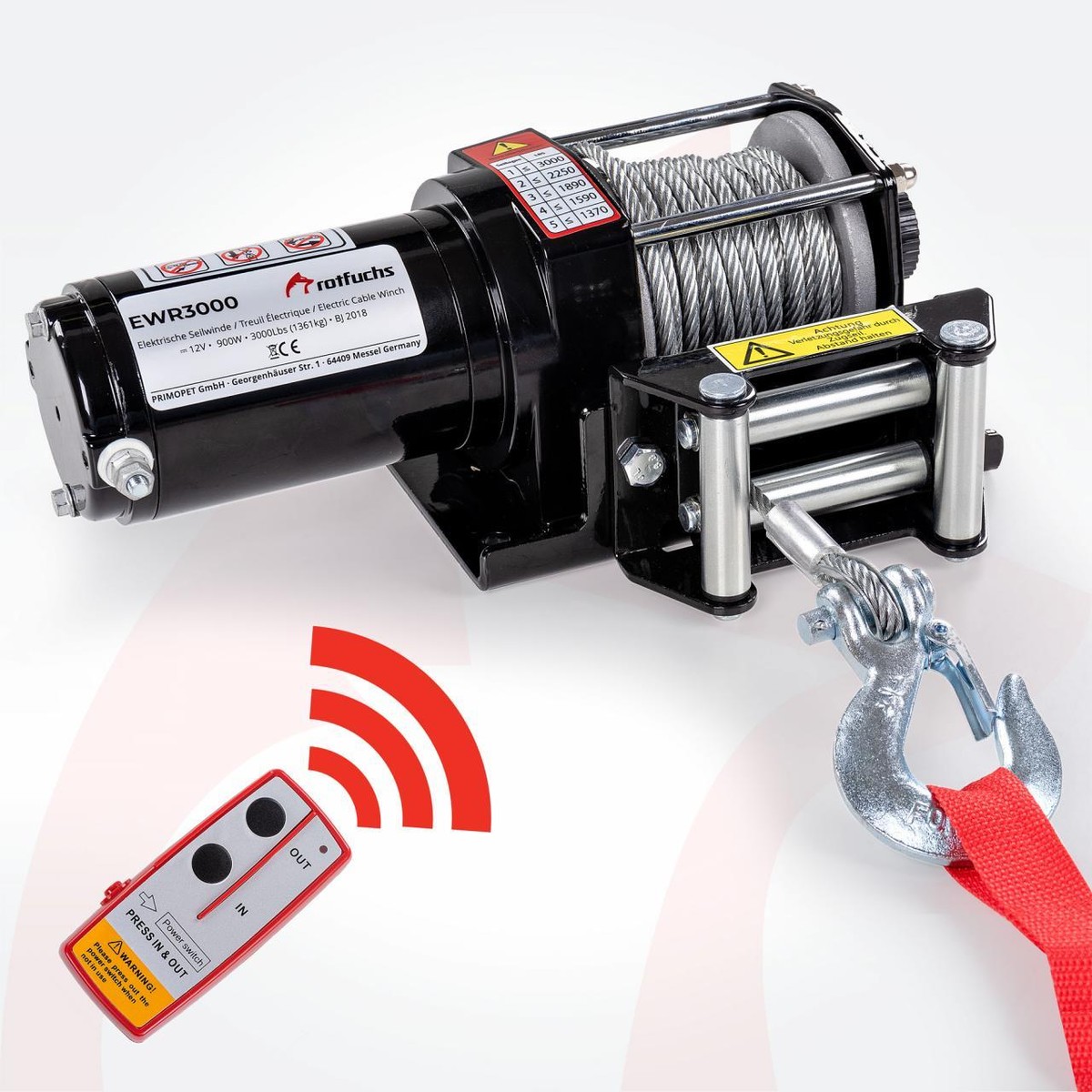 VEVOR 27 M Kabel Elektrische Seilwinde 13500 Lb(6123,5 Kg),elektrische Winde Elektrische