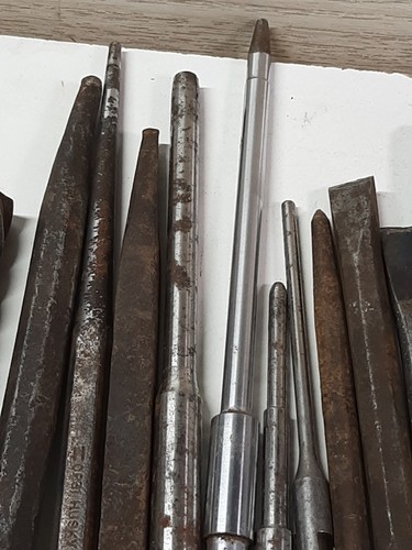 Vintage Lot Of Heavy Duty Chisels & Punches - Picture 7 of 12