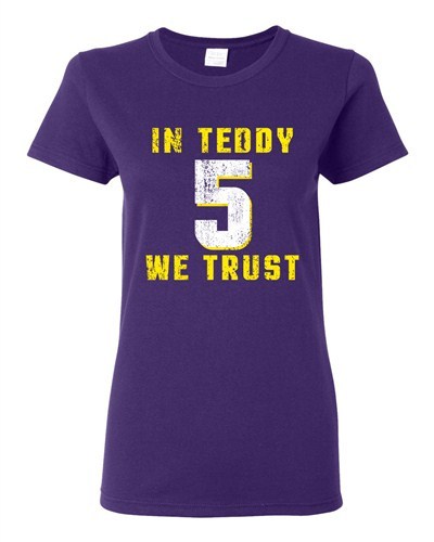 Ladies In Teddy We Trust Quarterback Sports Minnesota Football DT T-Shirt Tee - Bild 1 von 4