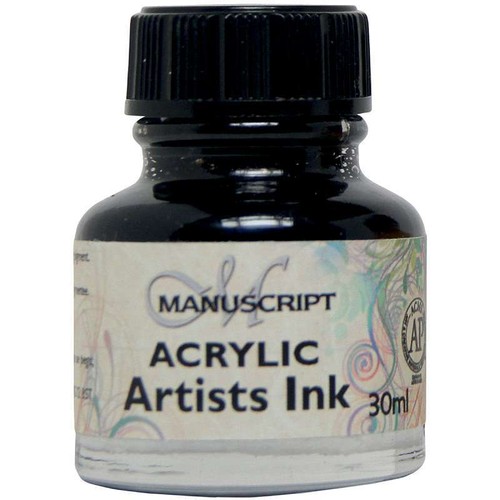 Manuscript Acrylic Artists Ink 30ml Indian Black - 第 1/1 張圖片