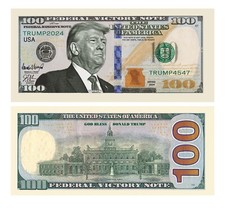Pack de 10 billetes de dólar Donald Trump de 100 dólares coleccionables presidenciales novedosos